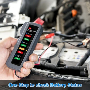12V Auto Battery Tester Prijenosni Komplet Baterija Detektor sa 6 Led Zasloni Digitalni Mjerač Kontrolu Napunjenosti Baterije Mini za motorna Vozila