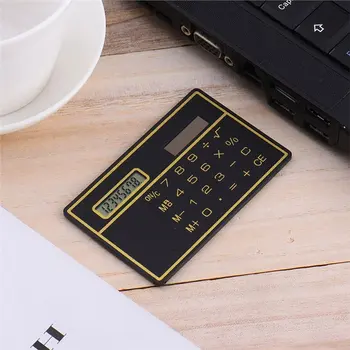 1 kom. Mini je tanak kalkulator kreditne kartice Džep za solarne baterije Novost Mali kompaktan za putovanja najnoviji