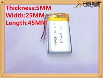 1PC 502545 baterija male veličine 3,7 480 mah/litij baterija mali stereo Bluetooth GPS litij-polimer baterija