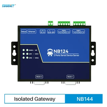 2-kanalni Serijski server RS485/RS232/RS422 za Ethnernet NB124 TCP i UDP MQTT HTTP Modbus Gateway TCP - RTU Watchdog 8V DC-28V