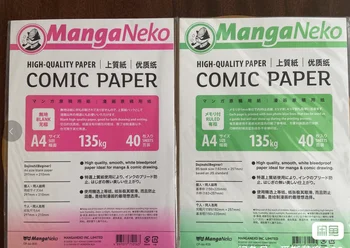 2 knjige / set Stripova Манганеко, Dizajn likova, ploča scenarija, Album za crtanje na ploči Scenarija Manga, 135 g 40 listova / knjiga formata A4 u okviru i bez okvira