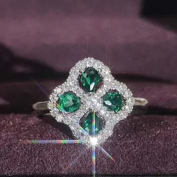 2023 Novi dolazak, Moderan prsten s четырехлистным клевером jedinstvenog dizajna za žene, poklon za Valentinovo, Nakit Veleprodaja J6885-ring