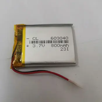 3,7 U litij 603040 800 mah sa zaštitnom pločom, koristi se za Bluetooth, MP3, MP4 litij baterija