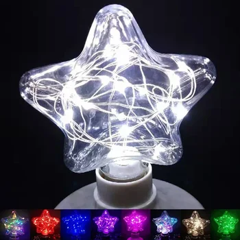 3D Bakrena žica Zvijezda Led Žarulja E27 1.2 W 110 220 85-256 U Šarene i Starinski noćno svjetlo Božićno Drvce Ukras za blagdanske zabave