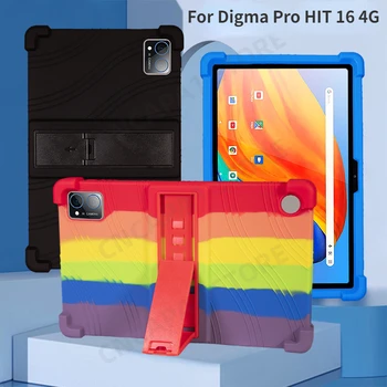 4 Obložen Silikona Poklopac Cornors sa Postoljem Za Tablet Digma Pro HIT 16 4G Case 10,4 