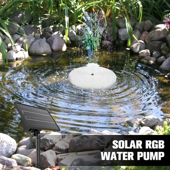72LED Solarni izvor pumpa 2,5 W daljinski Upravljač Solarna pumpa za vodu IP66 Vodootporne Solarna fontana lampa sa 3 prilozima RGB