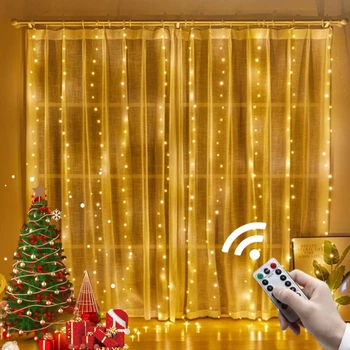 8 načina Гирлянда za zavjese, led svjetla, USB, daljinski upravljač, nevjerojatan svjetla, Božićne blagdane, vjenčanja dekoracija spavaće sobe kuće