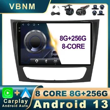 Android 13 Za Mercedes Benz W211 W219 W463 CLS350 CLS500 CLS55 E200 E220 2002-2010 Auto radio DSP AHD Stereo RDS Mediji