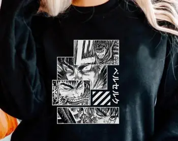 Anime Majica Manga Berserk Guts - Black Swordsman Party Anime Odjeća Vintage Anime Košulja Ulica Odjeća Anime Džemper Unisex j