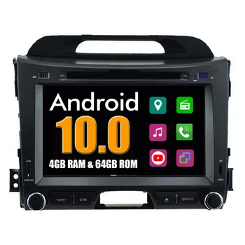 Auto Multimedijalni Sustav RoverOne Za Kia Sportage 2010-2014 Android 10 4G + 64G Zaslon Osjetljiv na dodir Stereo Radio DVD Navigacija CarPlay