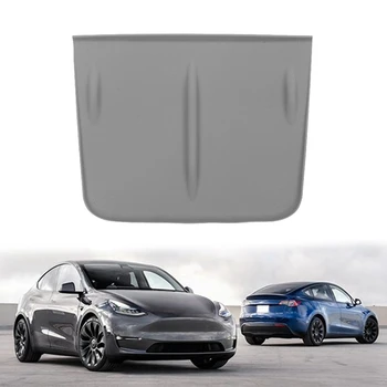 Auto-sivi silikon protuklizni tepih s centralnim upravljanjem, Zaštitni poklopac ploče bežičnog punjača za Tesla Model 3/ Y 2021 2022