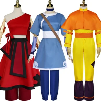 Cosplay anime Djevojka Avatar je Posljednji Osvajač Zraka Katar Narod Vatre Аанг Kostim za odrasle žene Halloween Božićno karnevalska odijevanje