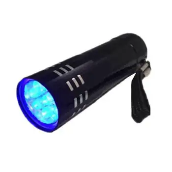Crna Mini-Aluminij UV-UV 9-INČNI LED SVJETILJKA Torch Light Lamp
