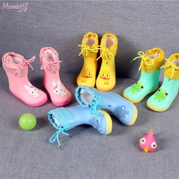 Dječji vodootporne gumene čizme, dječje vodootporne cipele od PVC-a sa slikom bebe, đonovi, topla zima