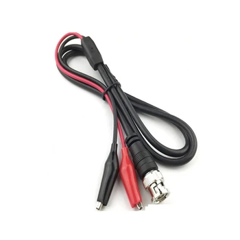 Hantek 1m Oscilloscope Test Probe Lead Cable BNC Male Plug Q9 to Dual Clip Osciloskop Test Kabel HT324