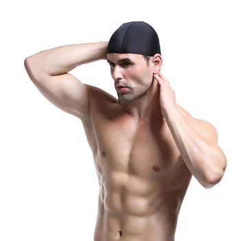 Kupanje i kape slobodnog veličine za muškarce i žene, elastična najlon zaštita uši, kapa za bazen s dugom kosom, ultra-tanki kape za kupanje