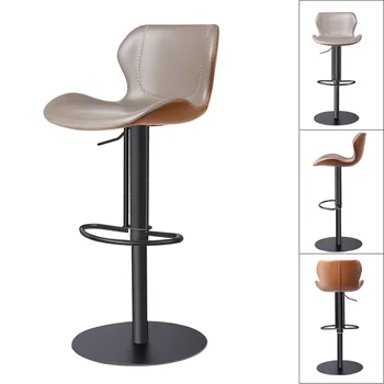 Luksuzni bar stolica Nordic, podizno-rotirajuća stolica, genetika obrnuta visokog naslona stolica