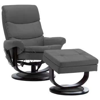 Masaža stolica sa sklopivim naslonom za leđa s USB priključkom i daljinskim upravljačem, 6-stepeni vibracijske masaže i zagrijavanje od savijena drva i plastike kože