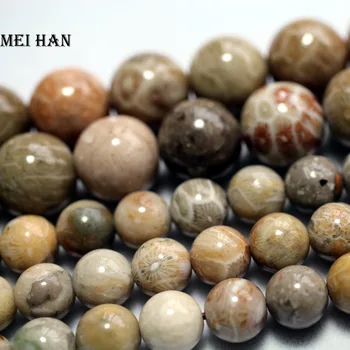 Meihan Veleprodaja okruglih placer kuglice od prirodnih sivog kamena, krizantema za izradu nakita 