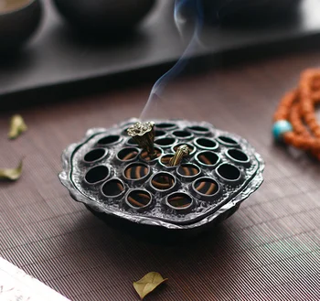 Metalne iz tamjan plamenika za tamjan u obliku mahuna lotos, antikvitetno kadionicu, kućnog tekstila, korištenje u matičnoj dnevni boravak, sredstvo za uklanjanje mirisa u чайном dom