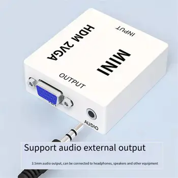 Mini HDMI-kompatibilnu VGA adapter za PS3 TV Box PC Laptop HDTV projektor DVD 1080P Full VGA Video Converter Box