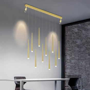 Moderna led luster za ručavanje sa zlatnim прожектором, viseći svijećnjak na dugom stolu, kuhinja bar, прикроватное stropni bilo koji otvoreni položaj rasvjeta