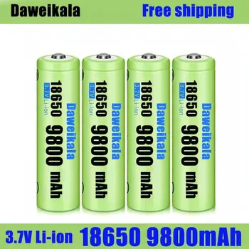 Nova baterija baterija baterija baterija baterija 3,7 U 18650 9800 mah, li-ion punjiva baterija velikog kapaciteta za svjetiljku, налобный lampa, Punjiva baterija