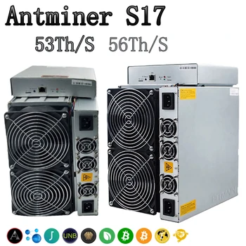 Novi Antminer S17 56T Asic Miner 53Th/S 2385W Майнинг BTC Криптомашина hong Kong Besplatna Dostava