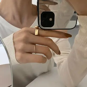 Novi trend geometrijski открывающее prsten, moderan, luksuzno, prilagođeno, jednostavan i hladno donje prsten na kažiprst