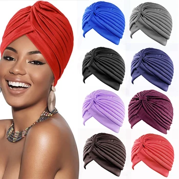 Novi zgodan muslimanski šal-Hidžab, indijsko-afrički headbands, s turbanom, Ženski rubac, Kapor, modni Kape za žene, Kapa-bini