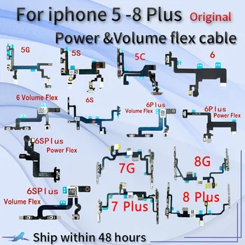 OEM Power Flex Za iPhone 6 6s 7 8 Plus 5 5C 5s SE 7G 8G 6G Tipka za Isključivanje zvuka i glasnoće Power Flex Kabel S Metalnim Dijelovima