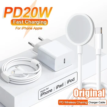 Original za iPhone PD 20 W Bežični Punjenje Za Apple 14 13 12 11 Pro Max Mini Plus XR X XS Type-C Kabel za Brzo Punjenje Lightning