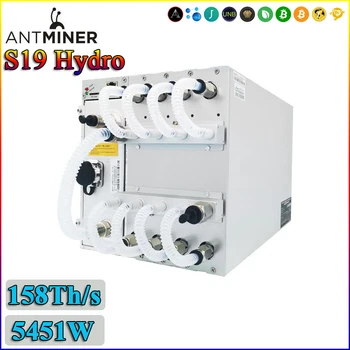 Polovan Bitmain Antminer S19 Hydro, 158Th /s 5451W BTC /BCH/BSV Miner, Stroj za майнинга sa Vodenim hlađenjem, Brza Dostava