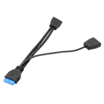 Produžni USB kabel s 19-pinskim priključkom od 1 do 2 dvokrevetne luka, izdržljiv i za matične ploče računala, USB razdjelnik Pin PCIE