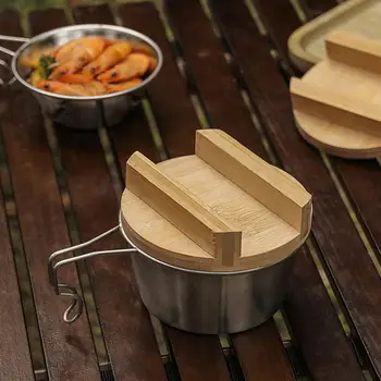 Robustan poklopac zdjele s zapečaćene pečatom Drveni Čvrst vanjski poklopac od bambusa Sierra