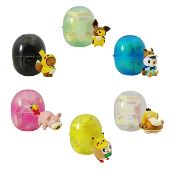 Skup igračke Pokemon Gashapon Lik junaka Monster ball egg tomy mini small Pikachu Evey Тугодум Rowlet Piplup kids dječji dar