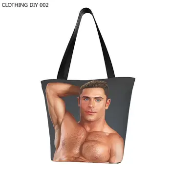 Smiješno seksi snažan muškarac, momak iz teretane, torbe-тоут za kupovinu, reusable primamljiv холщовая torba za kupovinu preko ramena
