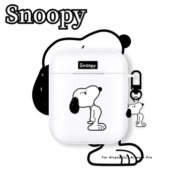 Snoopy Prozirna Torbica Za slušalice Airpods Pro 2 Slatka Мультяшный Silikonska Torbica Za Bežične Slušalice Apple Air Pods Pro Airpods 3 2 1
