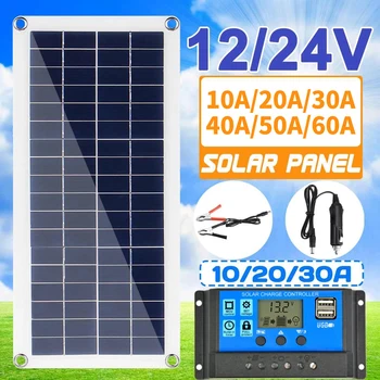 Solarni panel 18 20 W Prijenosni dual USB port za punjenje + DC5521 Sučelje stezanje baterije