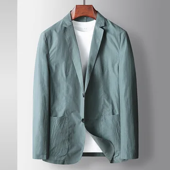 Svila estrih odijelo L-Ice, muški proljeće-ljeto mali jaknu za poslovne odmor senior sense single west dress jacket