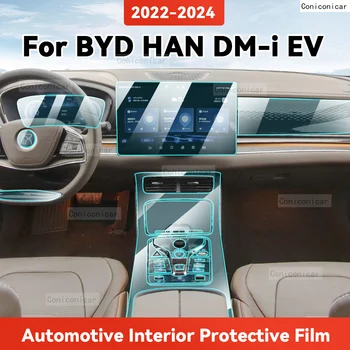 TPU za BYD HAN EV DM i 2022-2024 Prozirna zaštitna folija Centralno upravljanje unutrašnjosti vozila Navigacijski panel Auto Oznaka