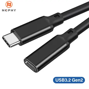 USB C 3,1 Gen2 10 Gbit/s Produžni Kabel, Tip C-C PD 100 W QC4.0 3,0 5A Kabel Za Brzo Punjenje iPhone 15 Plus MacBook Pro Kabel
