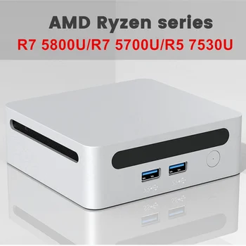 Windows 11 Jeftini Mini-PC-AMD Ryzen 7 5800U/R7 5700U/R5 7530U /R5 5600H/R5 5500U PRO DDR4 3200 Mhz WiFi6 BT 5.2 Igru za PC Računalo