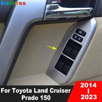 Za Toyota Land Cruiser Prado 150 2014-2022 2023 Mat auto windowpane Gumb za uključivanje Podizanje ploče Obloge poklopca dodatna Oprema za interijer