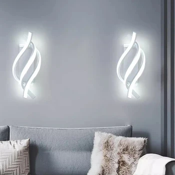 Zakrivljeni Dizajn Spiralni Zidne Lampe 16 W Moderna Led Zidna Lampa za Spavaće sobe Noćni Prolaz Home Dekor Dnevni boravak Pozadinski Svjetlo