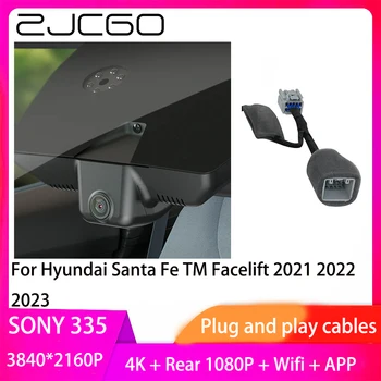 ZJCGO Plug and Play video recorder Dash Cam 4K UHD 2160P Video za Hyundai Santa Fe TM Facelift 2021 2022 2023