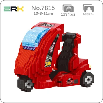 ZRK 7815 Igralište Crveni Trkaće Igre Auto Moto Stroj DIY Dijamant Mini Građevinski Blokovi i Cigle Igračka za Djecu Dar bez Kutije
